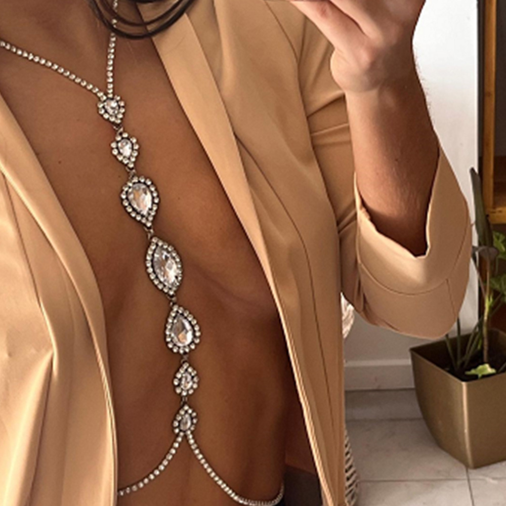 Body Jewelry Luxury - Mode Sexy Wasser Tropfen Halskette Brust