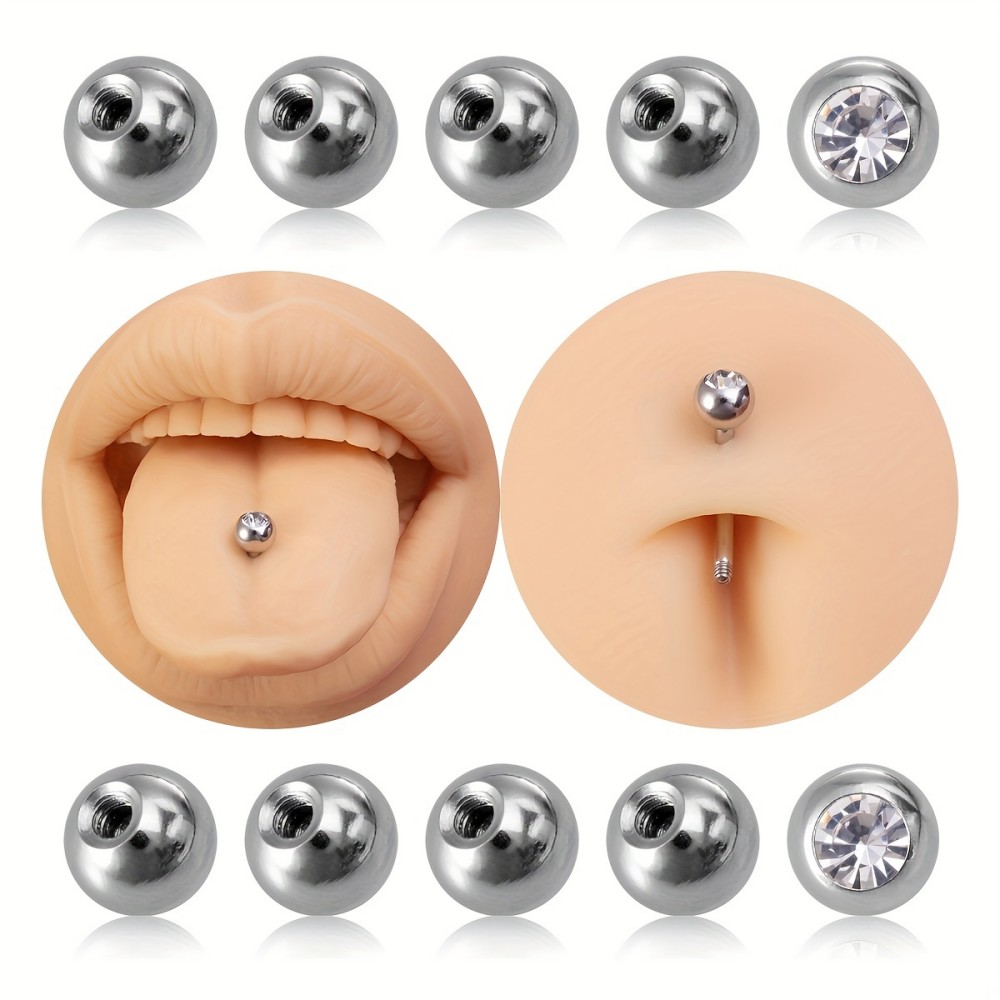 Body Jewelry Stores - 10 Stück Piercing-Kugeln 3 mm 5
