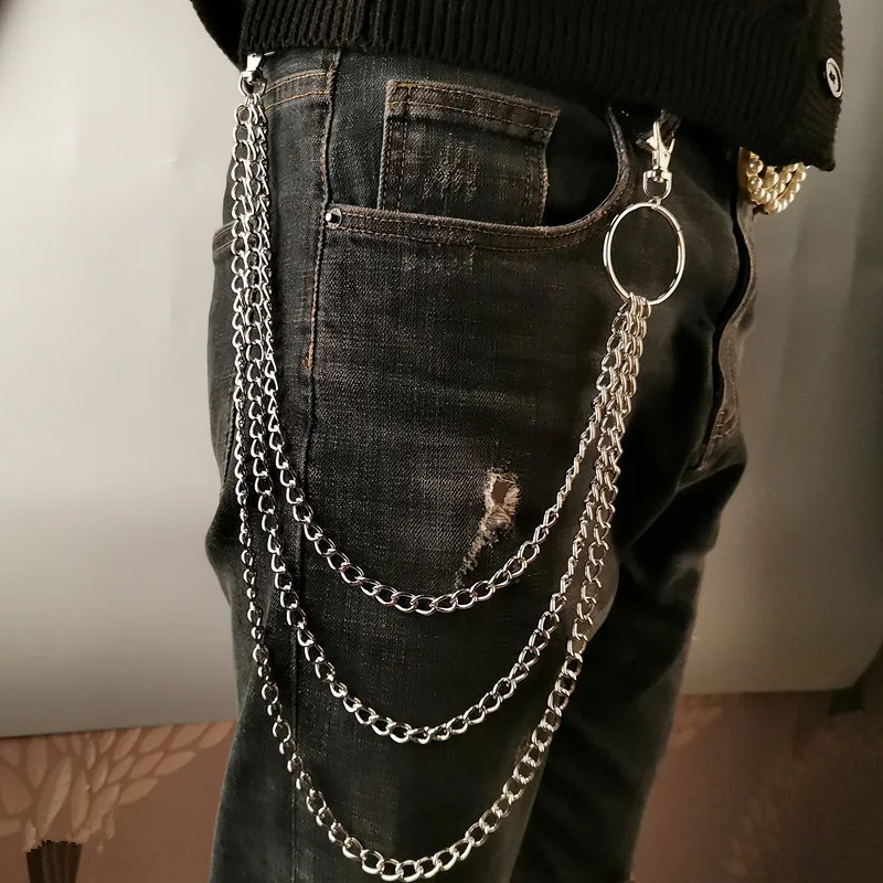 Body Jewelry Waist Chains - Mehrschichtige Metall-Gürtelkette Punk-Haken Metall-Gürteltasche Schlüsselanhänger Schmuck