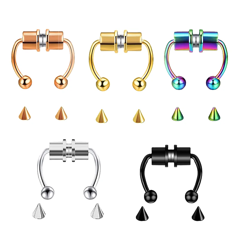 Body Jewelry Nose - Gefälschte Piercing Nase Ring Hoop Septum