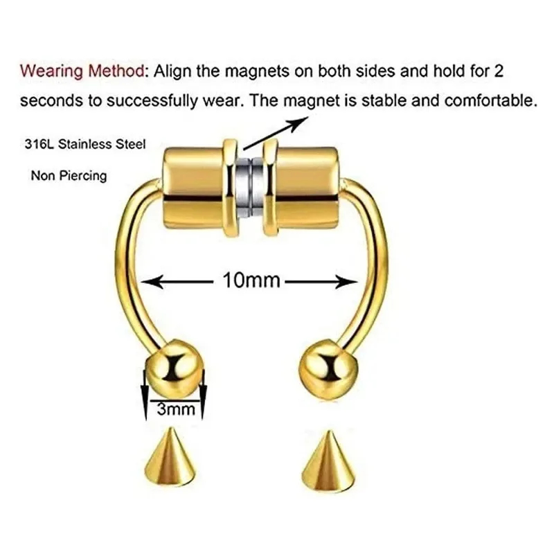 1/2/3 Stück gefälschte magneti – Body Jewelry Nose Bewertung und Preis