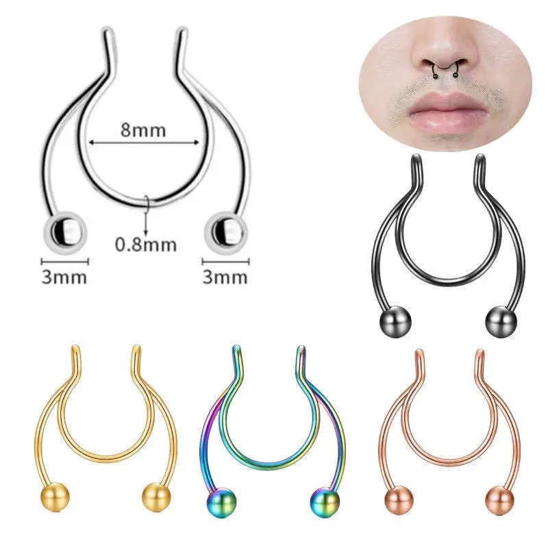 U-förmiger gefälschter Nasenri – Body Jewelry Nose Bewertung und Preis
