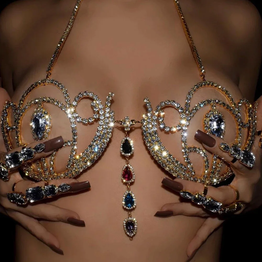 Luxus Strass Bikini BH geometr – Body Jewelry Luxury Bewertung und Preis