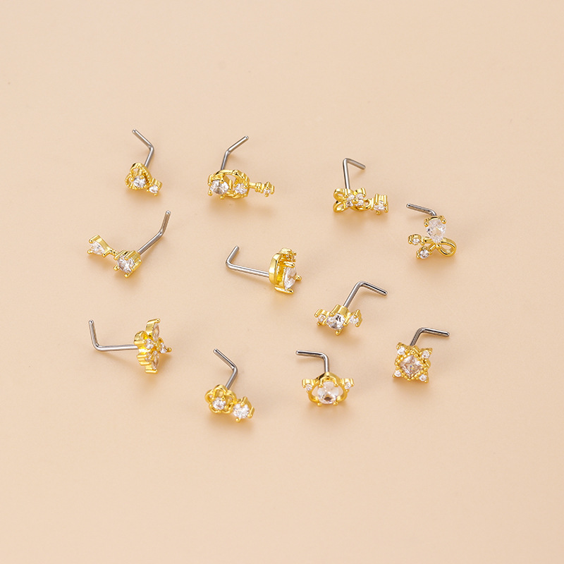 20G L-förmiger Kubischer Zirko – Body Jewelry Nose Bewertung und Preis