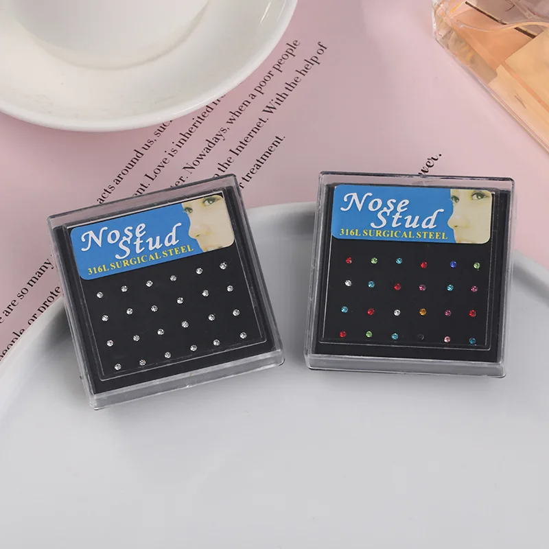 24 teile/schachtel Kristall Na – Body Jewelry Jewelry Box Bewertung und Preis