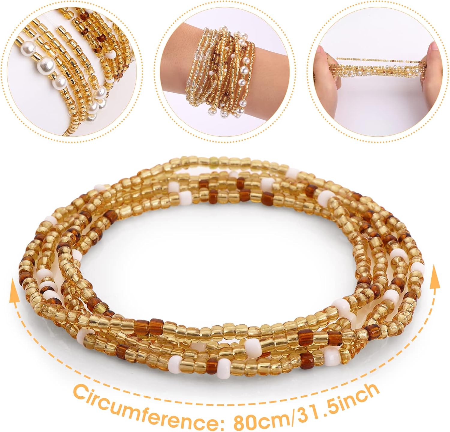 Taillenperlen für Frauen, Bauc – Body Jewelry Waist Chains Bewertung und Preis